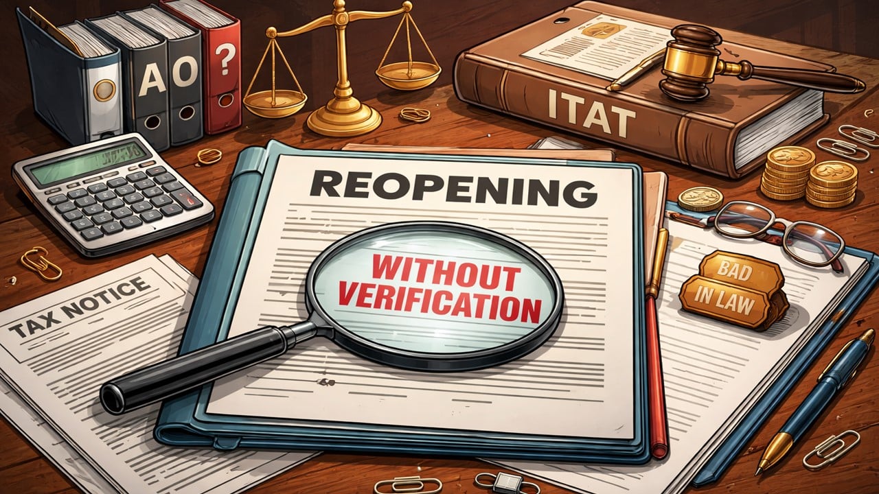Reopening Income Tax case without Independent Verification by AO is Bad in Law: ITAT