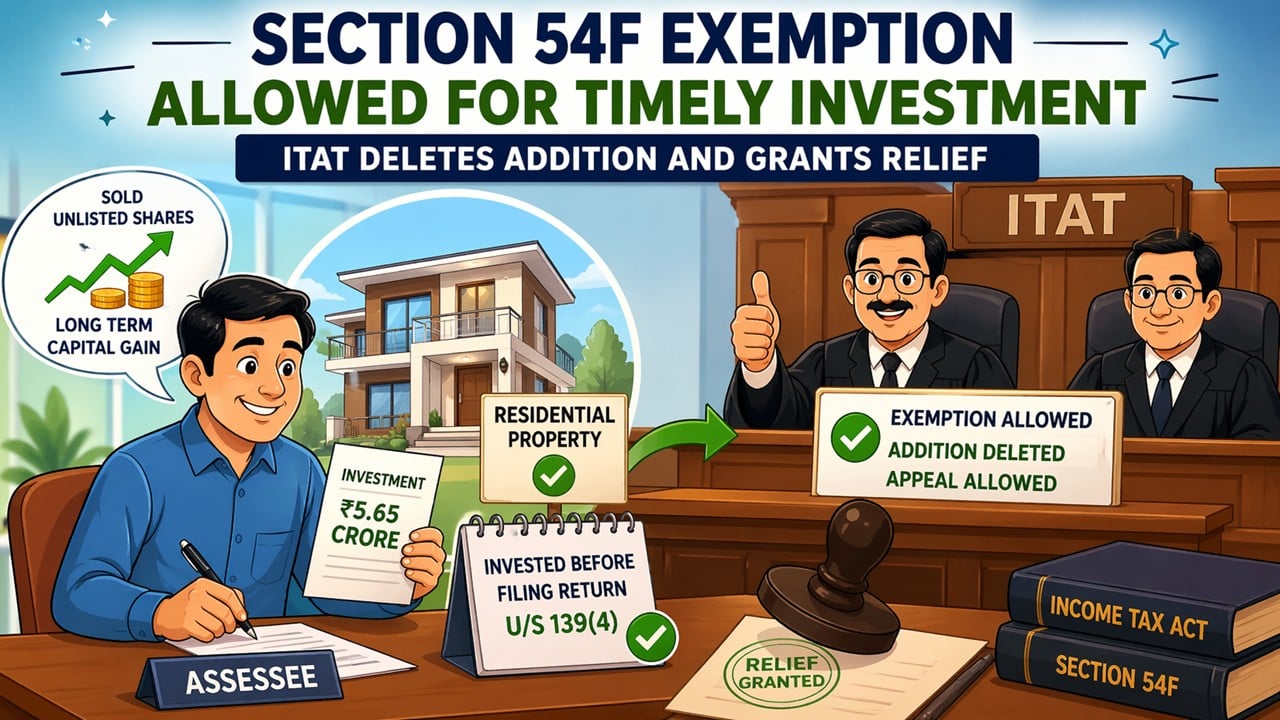 ITAT allows Section 54 exemption before due date of filing belated ITR
