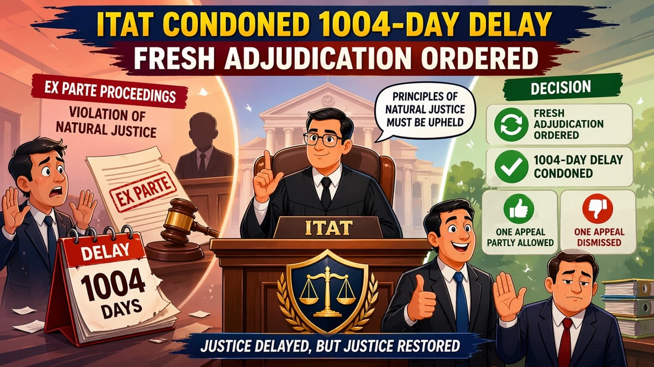 1004 Day Delay Condoned: ITAT Kolkata Criticises Lack of Hearing, Remands Case for Fresh Consideration