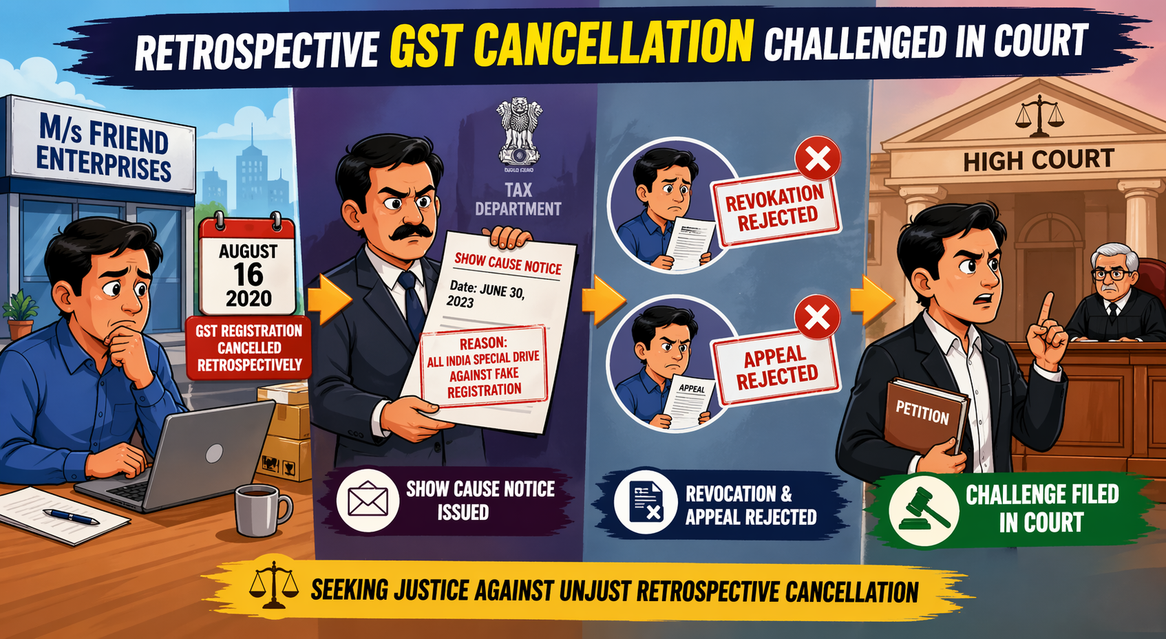 High Court orders to revive GST Number cancelled during All India Fake GST Registration Drive