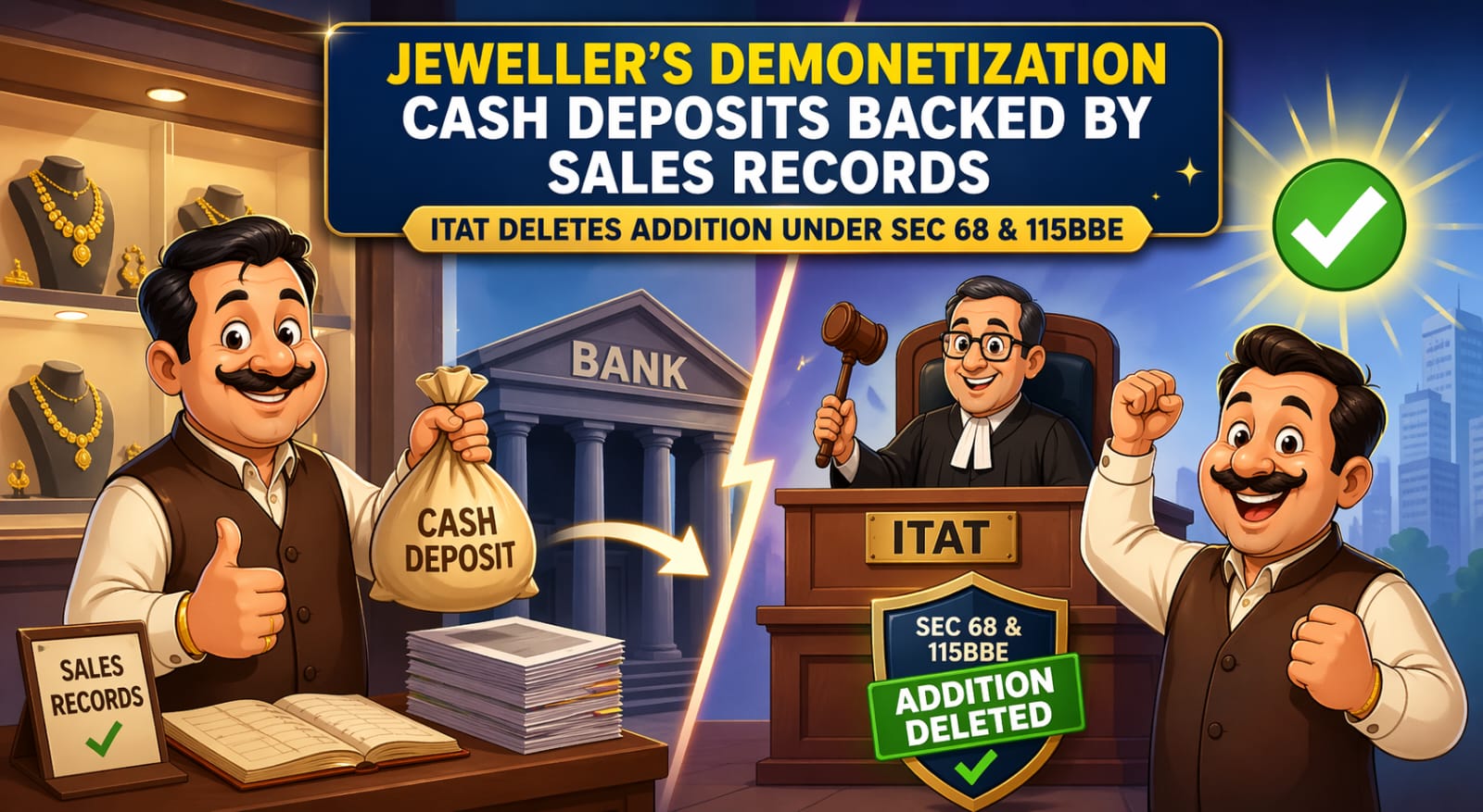 ITAT deletes Income Tax addition on Jeweller’s demonetization cash deposits backed by sales records