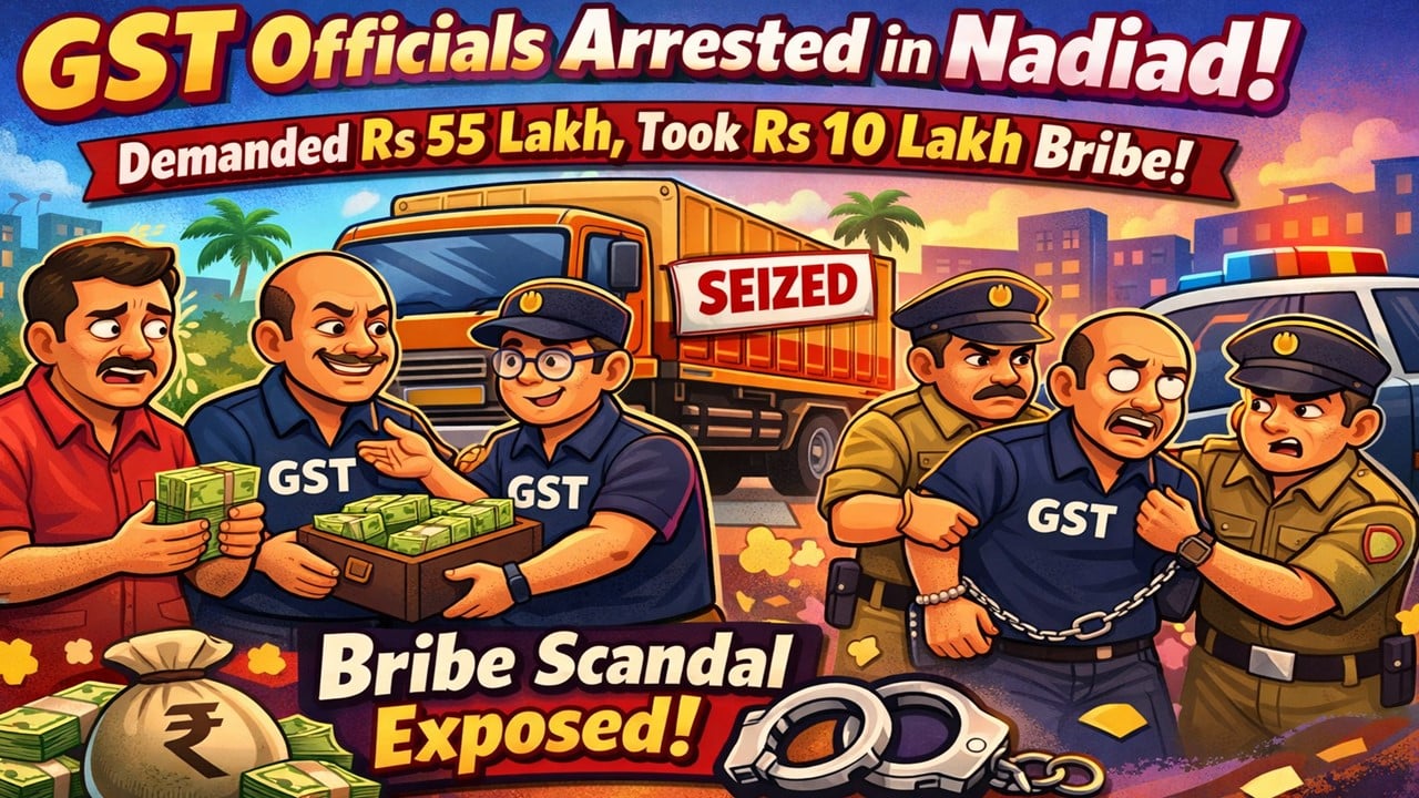 Two GST Officers Caught Red-Handed While Accepting Rs 10 Lakh Bribe