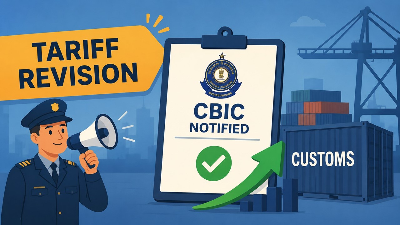 CBIC Notifies Revision of Tariff Values Under Customs Act, 1962