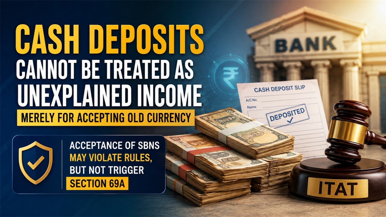 Cash Deposits Cannot Be Treated as Unexplained Income Merely for Accepting Old Currency, Rules ITAT