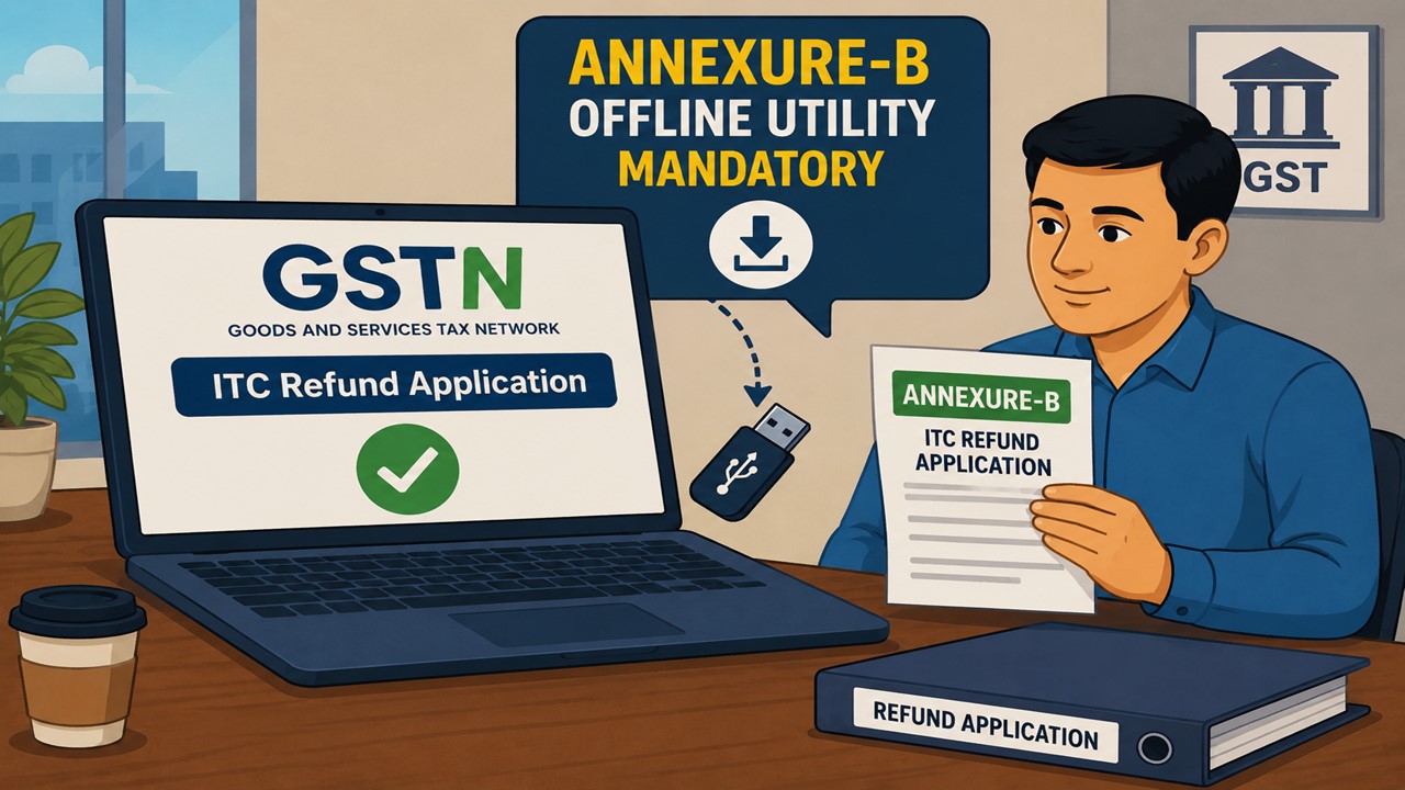 GSTN Adds Mandatory Annexure-B Offline Utility for ITC Refund Applications
