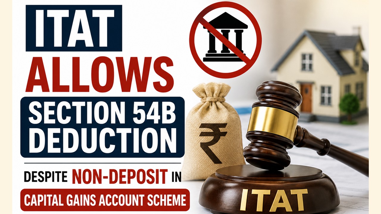 ITAT Allows Section 54B Deduction Despite Non-Deposit in Capital Gains Account Scheme