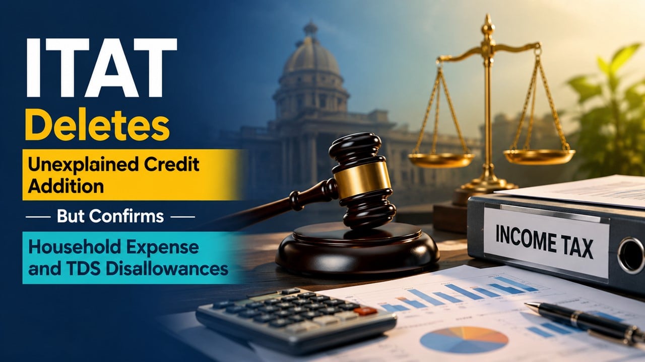 ITAT Deletes Unexplained Credit Addition But Confirms Household Expense and TDS Disallowances