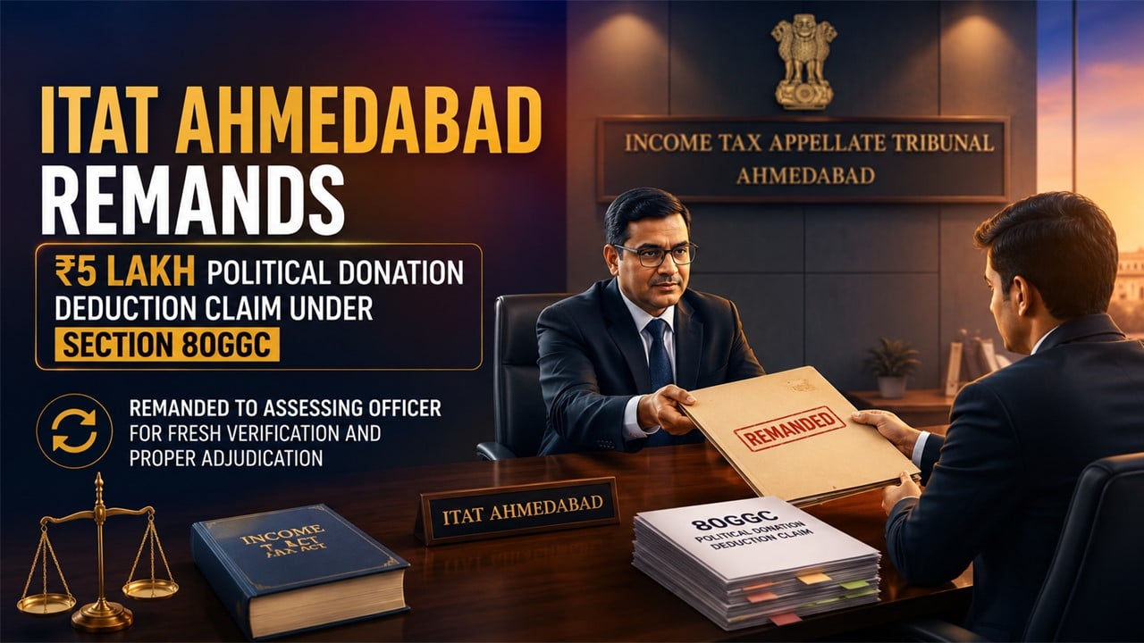 ITAT Remands Section 80GGC Political Donation Case for Fresh Verification