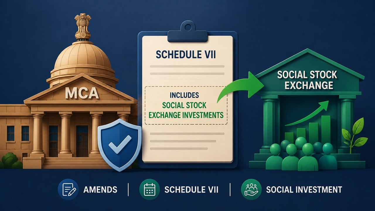 MCA Amends Schedule VII to Include Social Stock Exchange Investments