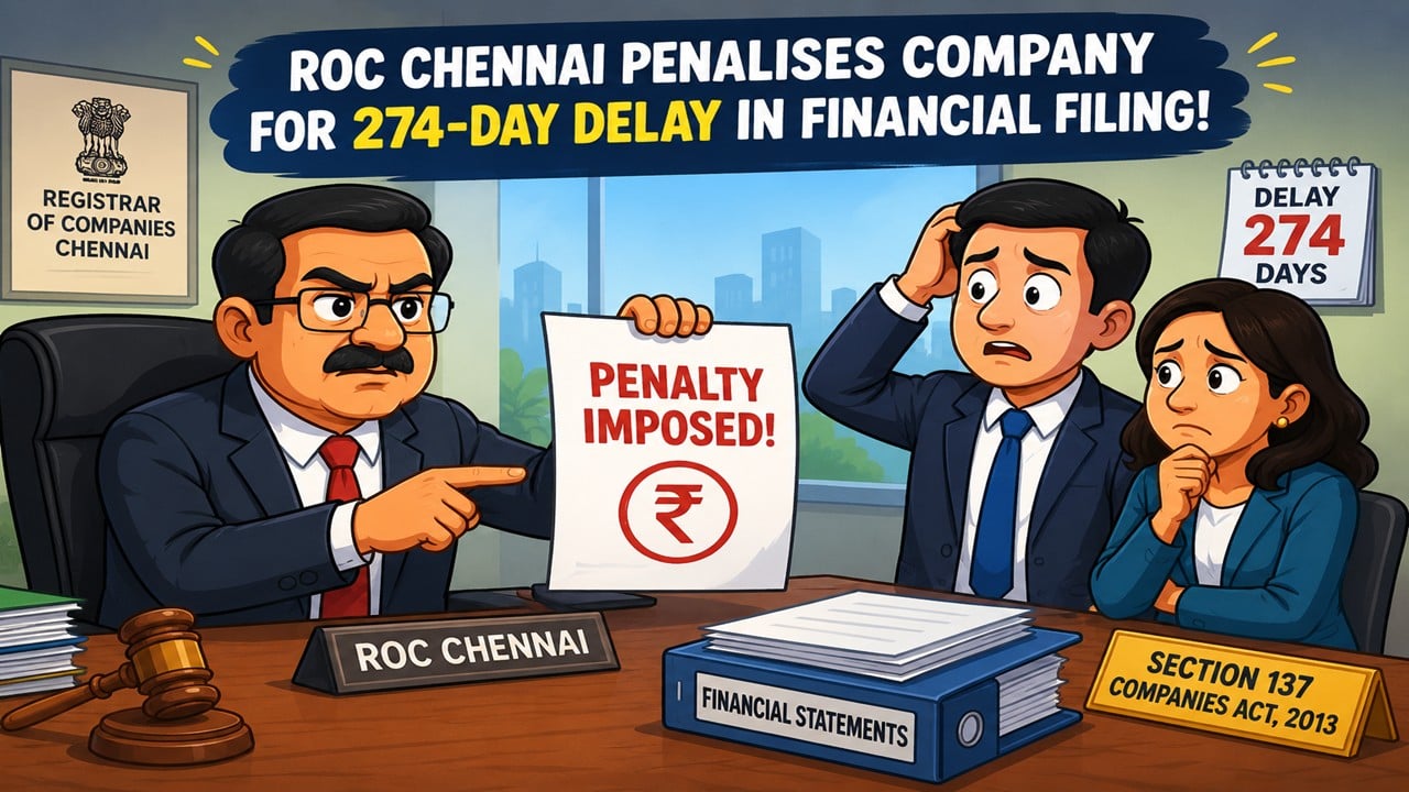 ROC Chennai Imposes Penalty on Company for Delay in Filing Financial Statements in Form AOC-4