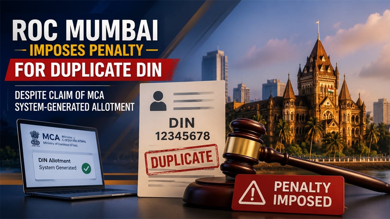 ROC Imposes Penalty for Duplicate DIN Despite Alleged MCA System Error