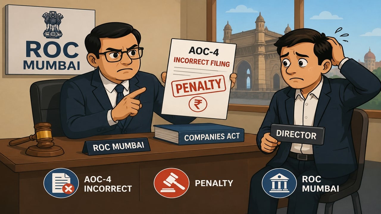 ROC Mumbai Penalises Director for Incorrect AOC-4 Filing Under Companies Act