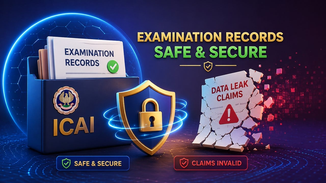 Examination Records Safe and Secure, ICAI Clarifies Amid Data Leak Claims