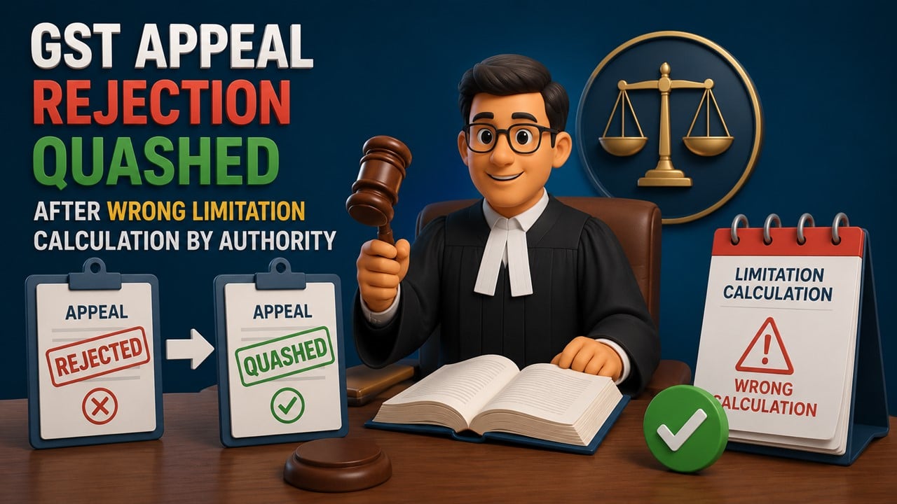 GST Appeal Rejection Quashed After Wrong Limitation Calculation by Authority