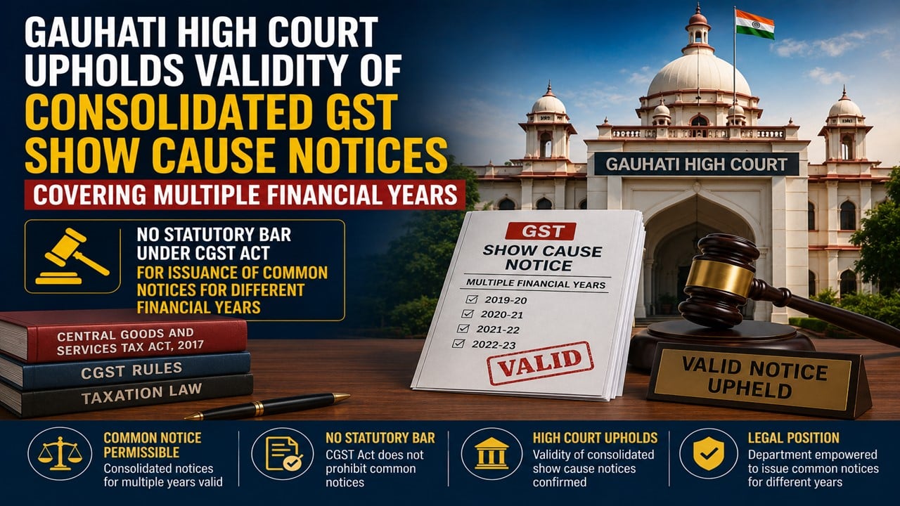 Gauhati High Court Upholds Validity of Consolidated GST SCN Covering Multiple Financial Years in matter of Tata Projects