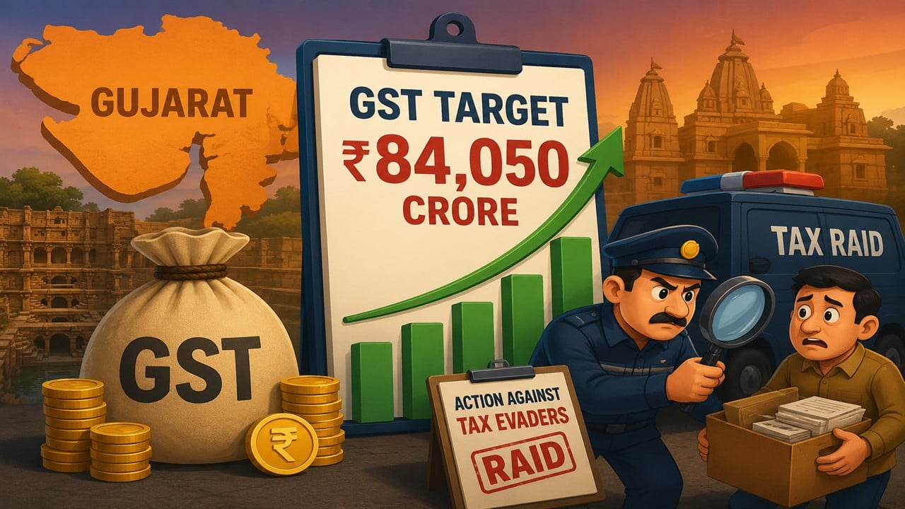 Gujarat Targets Rs 84,050 Crore GST Collection, Plans More Raids on Tax Evaders