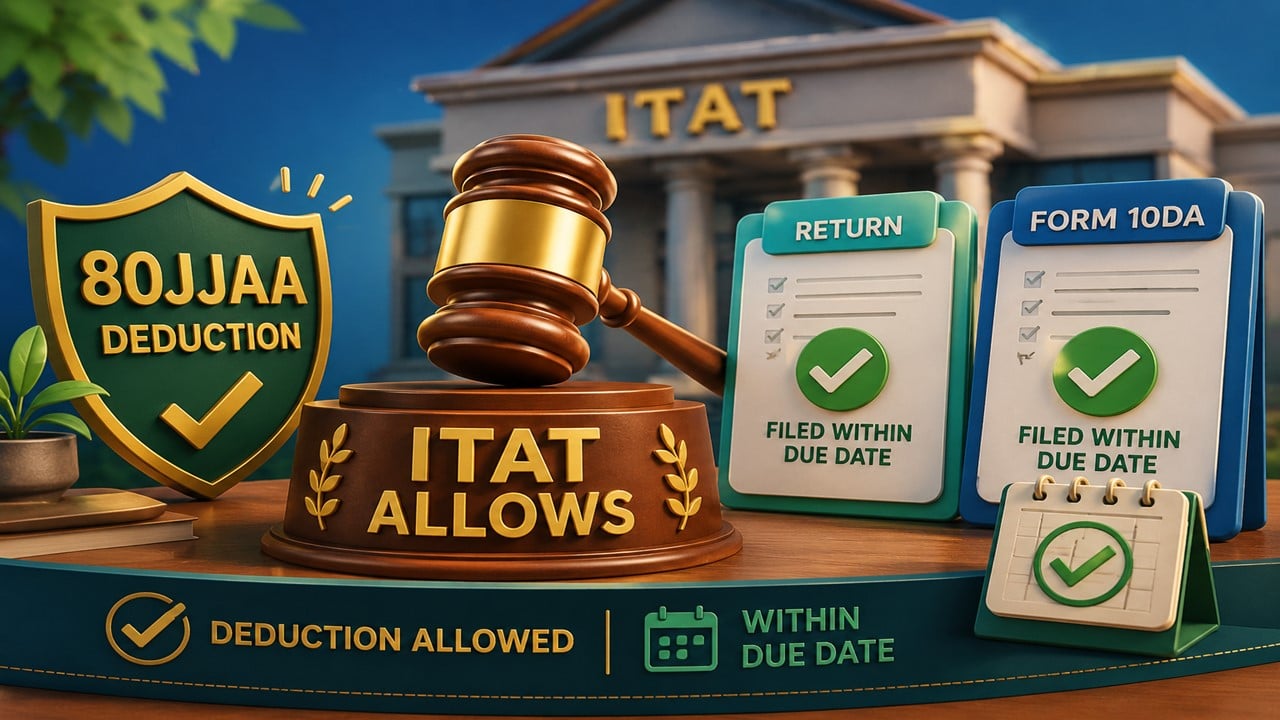 ITAT Allows Section 80JJAA Deduction, Holds Return and Form 10DA Filed Within Due Date