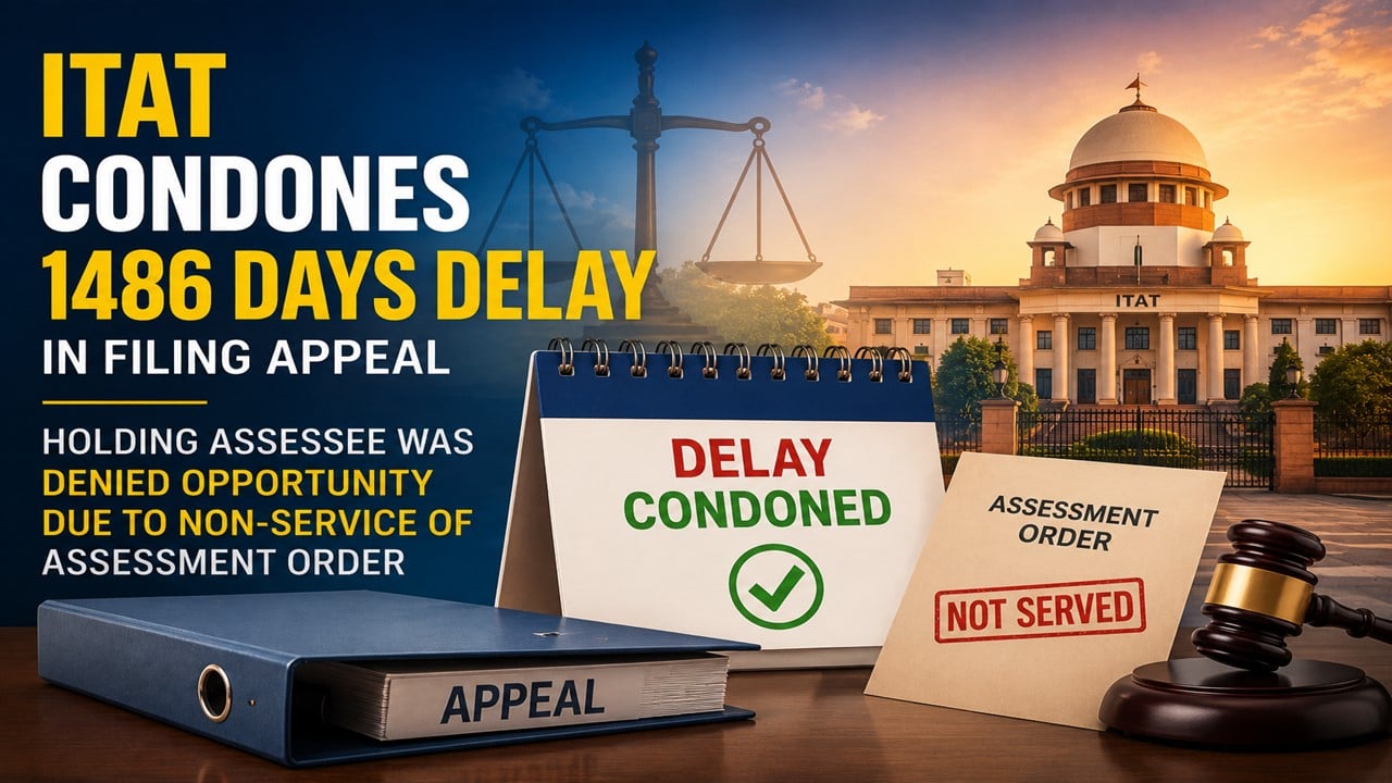 ITAT Condones 1486 Days Delay in Filing Appeal Holding Assessee Was Denied Opportunity Due to Non-Service of Assessment Order