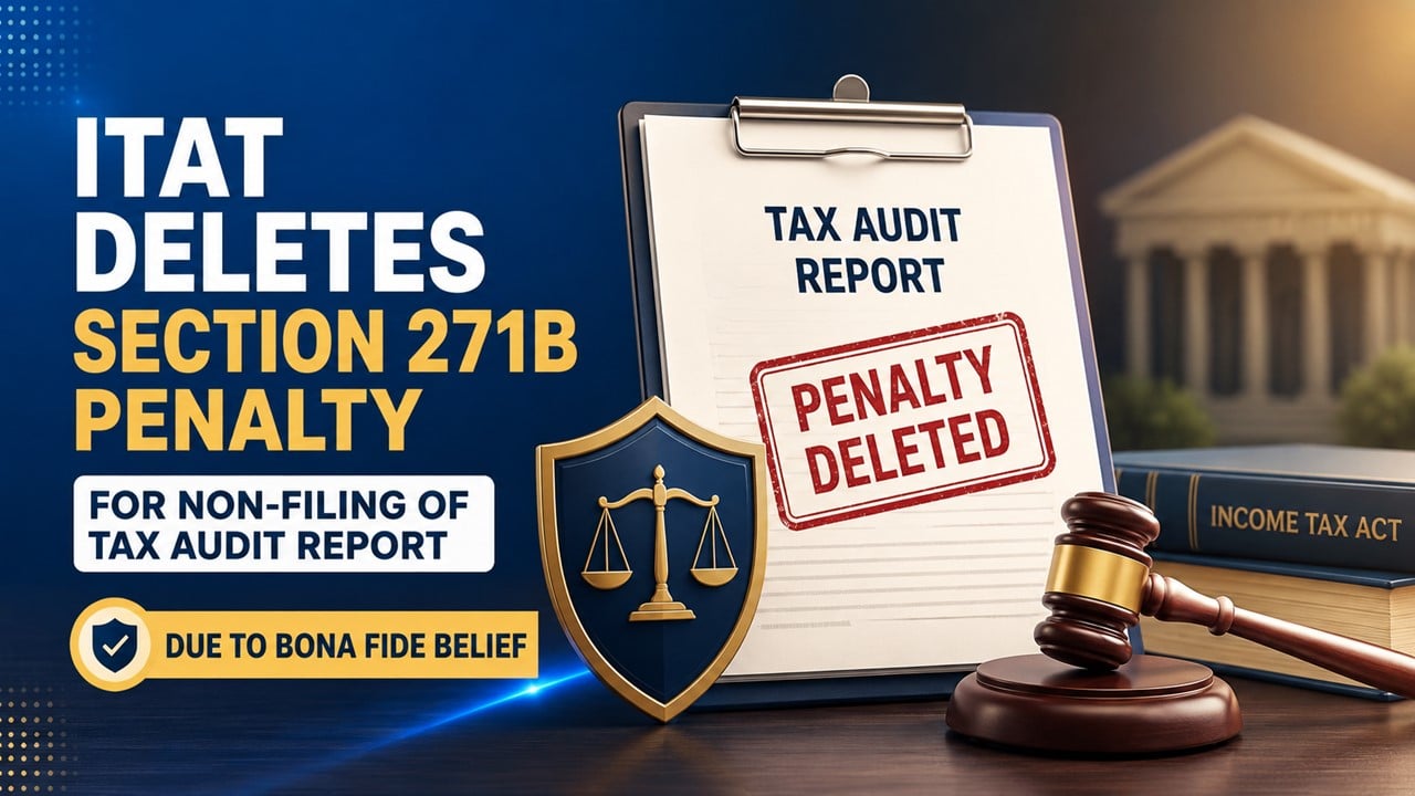 ITAT Deletes Section 271B Penalty for Non-Filing of Tax Audit Report Due to Bona Fide Belief