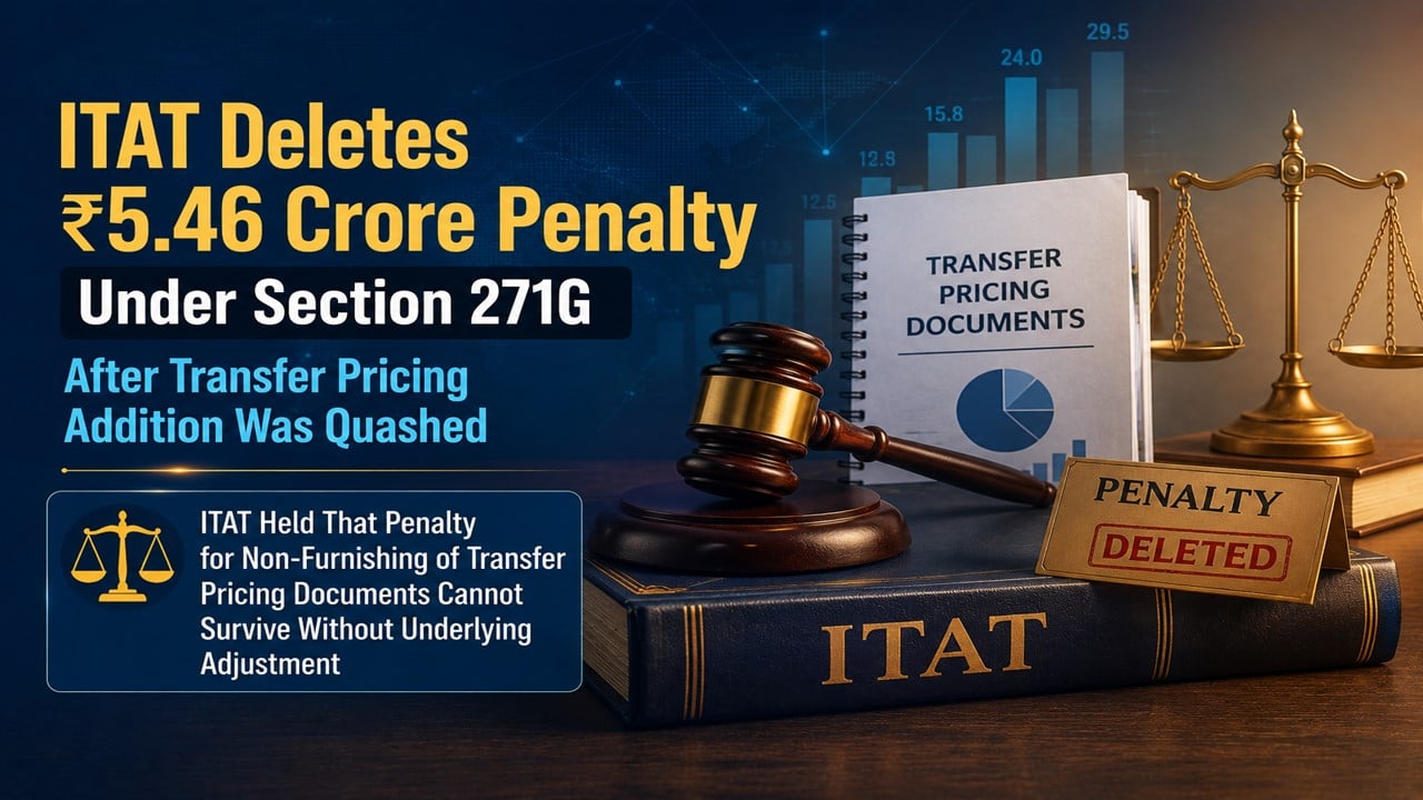 ITAT Deletes Rs 5.46 Crore Penalty Under Section 271G After Transfer Pricing Addition Was Quashed