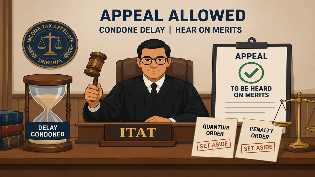 ITAT Directs CIT(A) to Condone Delay and Hear Appeal on Merits; Sets Aside Quantum and Penalty Orders