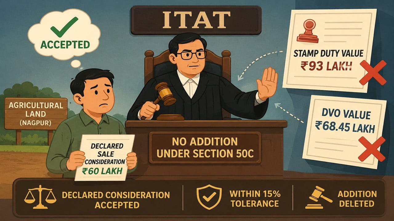 ITAT Discards Stamp Duty Value, Accepts Declared Sale Consideration
