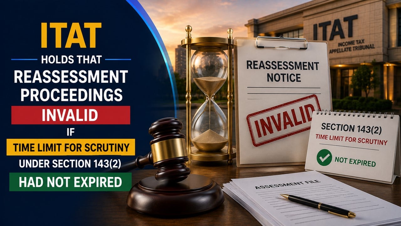 ITAT Holds Reassessment Proceeding Is Invalid if Time Limit for Scrutiny under Section 143(2) Had Not Expired
