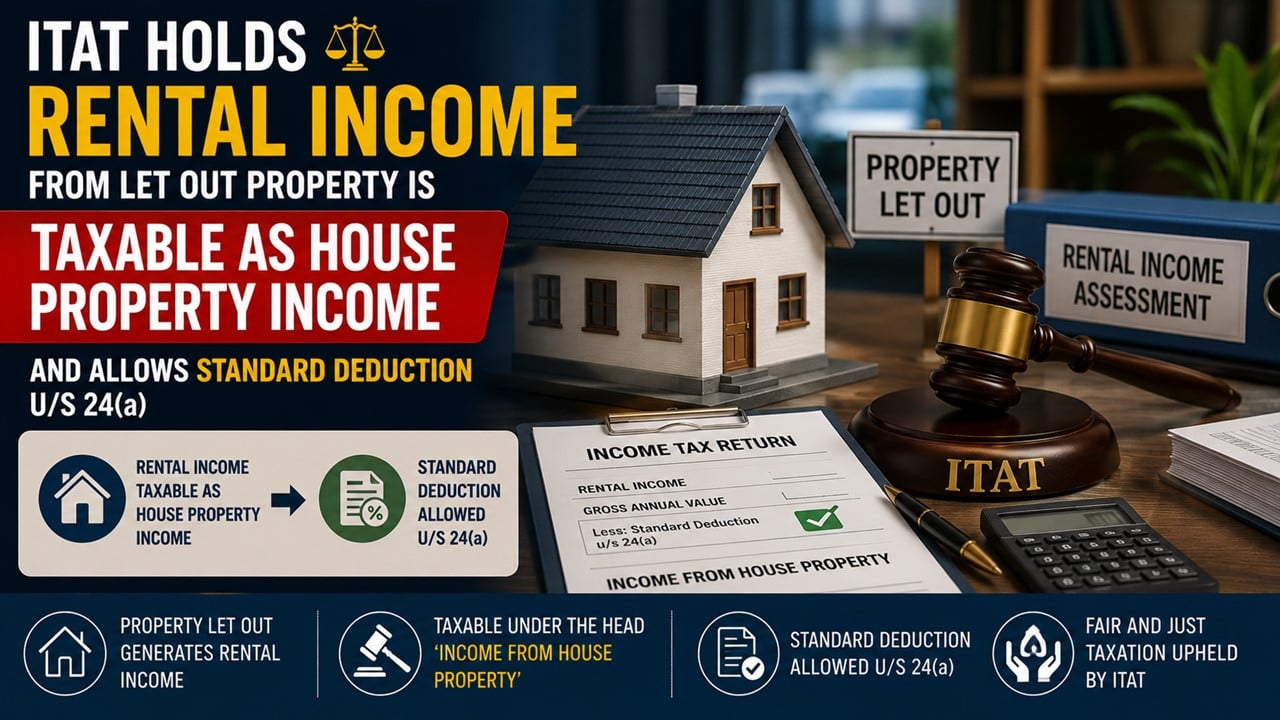 Charging GST on Rent Doesn’t Make It Business Income: ITAT Rules Rental Receipts Still Taxable as House Property Income