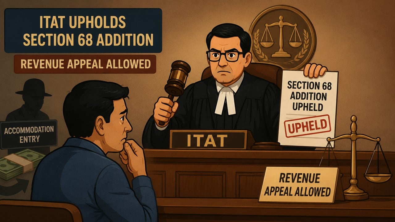 ITAT Upholds Section 68 Addition for Alleged Accommodation Entry, Allows Revenue Appeal