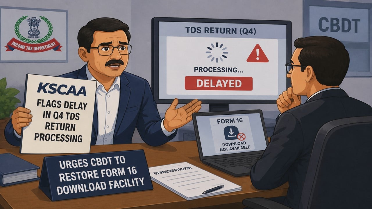 KSCAA Flags Delay in Q4 TDS Return Processing, Urges CBDT to Restore Form 16 Download Facility