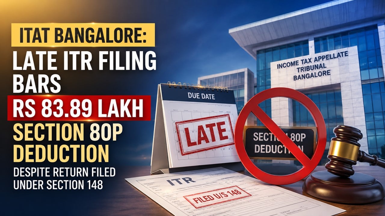 ITAT: Late ITR Filing Bars Rs 83.89 Lakh Section 80P Deduction Despite Return Filed Under Section 148
