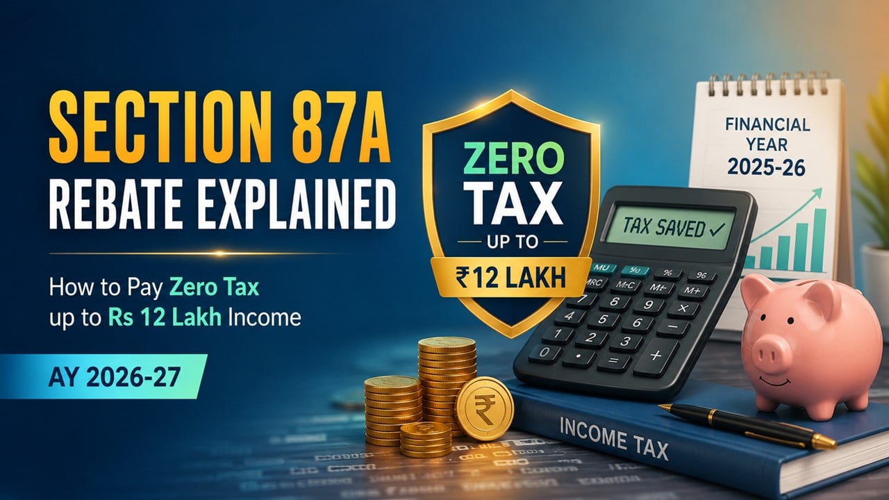 Section 87A Rebate Explained: How to Pay Zero Tax up to Rs 12 Lakh Income in AY 2026-27